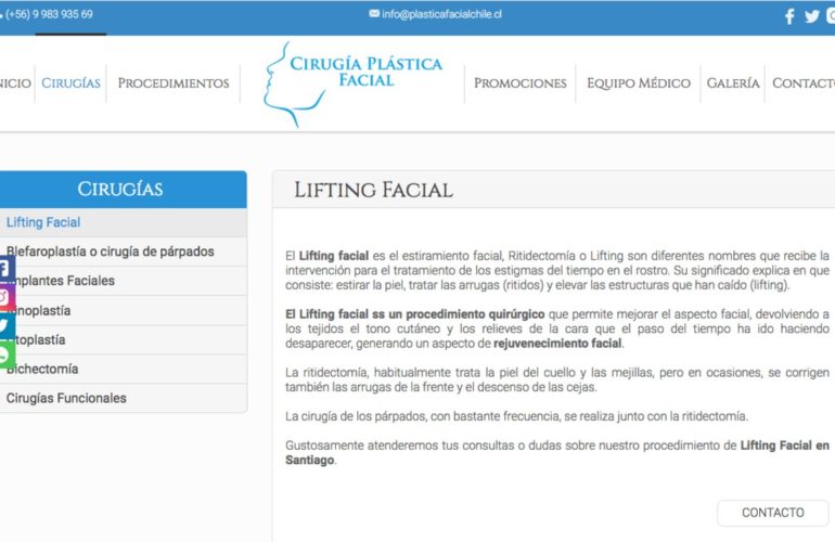 Lifting facial en Santiago