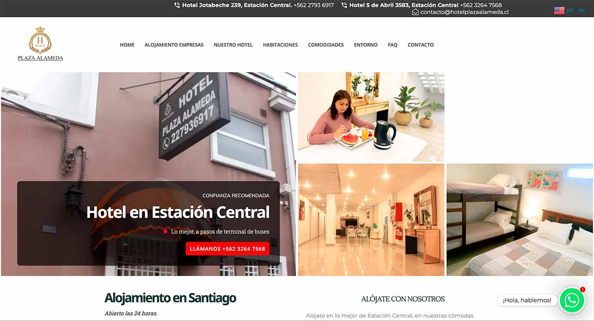 Hoteles alojamiento en Santiago
